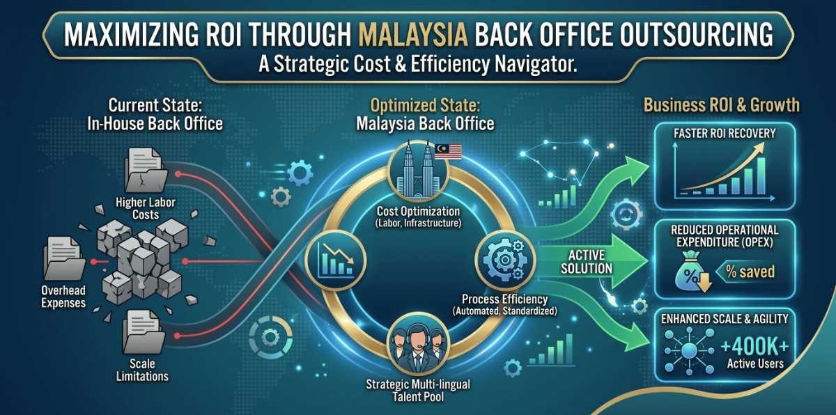 Visualizing the transition from high-overhead in-house operations to a high-ROI, cost-optimized back office in Malaysia with Antasis.