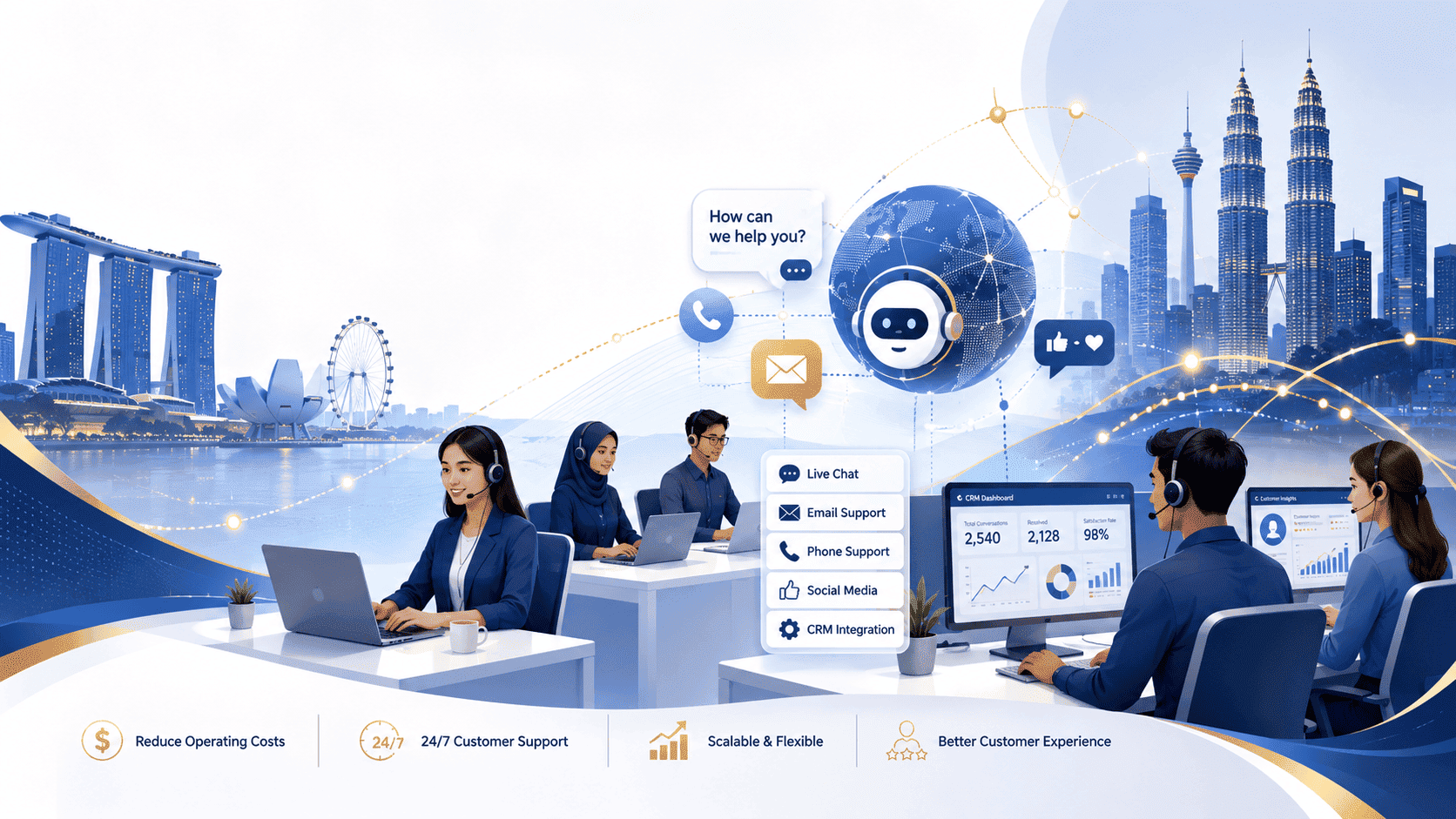 Professional customer service outsourcing solutions helping businesses in Singapore and Malaysia deliver exceptional customer experiences.
